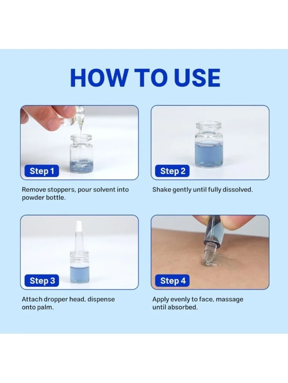 GHK-Cu Serum Powder Kit with Dropper for Skin Application